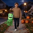 thumbnail image 6 of Lksixu Halloween Candy Bags, Jack-O'-Lantern Windsock Shaped Fabric Candy Bucket with LED Lights, Portable Trick or Treat Bags with Handle, Reusable Large Goodie Basket Spooky Tote Bags for Party, 6 of 8