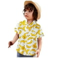 thumbnail image 3 of RMGVDSD Kids Toddler Boys Hawaii Shirt Short Sleeve Summer Shirts Gentleman Tops Cartoon Prints Holiday Beach Shirts Beach Summer Shirts for 18-24 Months, 3 of 7