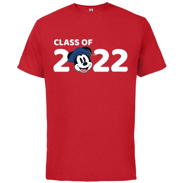 Disney Mickey Mouse Class Of 22 Short Sleeve Cotton T Shirt For Adults Customized Red Walmart Com