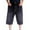 Black, variant on QHFBli Mens Baggy Jeans Men's Hop Large Loose Solid Color Bag Sports and Leisure Trendy Jeans Quarter Pants