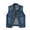02-Dark Blue, variant on Women's Casual Denim Waistcoat Frayed Sleeveless Ripped Jacket Vest with Pockets 02-Dark Blue M
