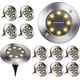 thumbnail image 1 of 12 Pieces Solar Lights Outdoor Garden, 8 Led Ground Lights 3000k Warm White Waterproof Ip65 Solar Lights Recessed Solar Lights For Pathway Patio Lawn, 1 of 5