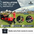 thumbnail image 3 of NEH Enceinte de Voiturette de Golf pour 4 Personnes, Toit de 79 Pouces, Housse de Voiturette de Golf Transparente Portable 600D avec Rangement, Accessoires de Voiturette de Golf, Compatible avec EZGO TXT/RXV, Yamaha, Club Car DS Precedent, 3 of 7