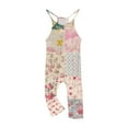 thumbnail image 6 of Odeerbi 5-14 Years Kids Girls Summer Jumpsuit Floral Print Camisole Romper Casual Overalls Bib Overall Pantss with Pockets, 6 of 6