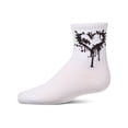 thumbnail image 2 of MeMoi Kids Unisex "Dripping Heart" Cotton Blend Novelty Crew Sock - Girls - Female, 2, Denim, 2 of 8