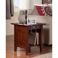 thumbnail image 3 of AFI Nantucket Solid Wood End Table with Built In Device Charger in Walnut, 3 of 10