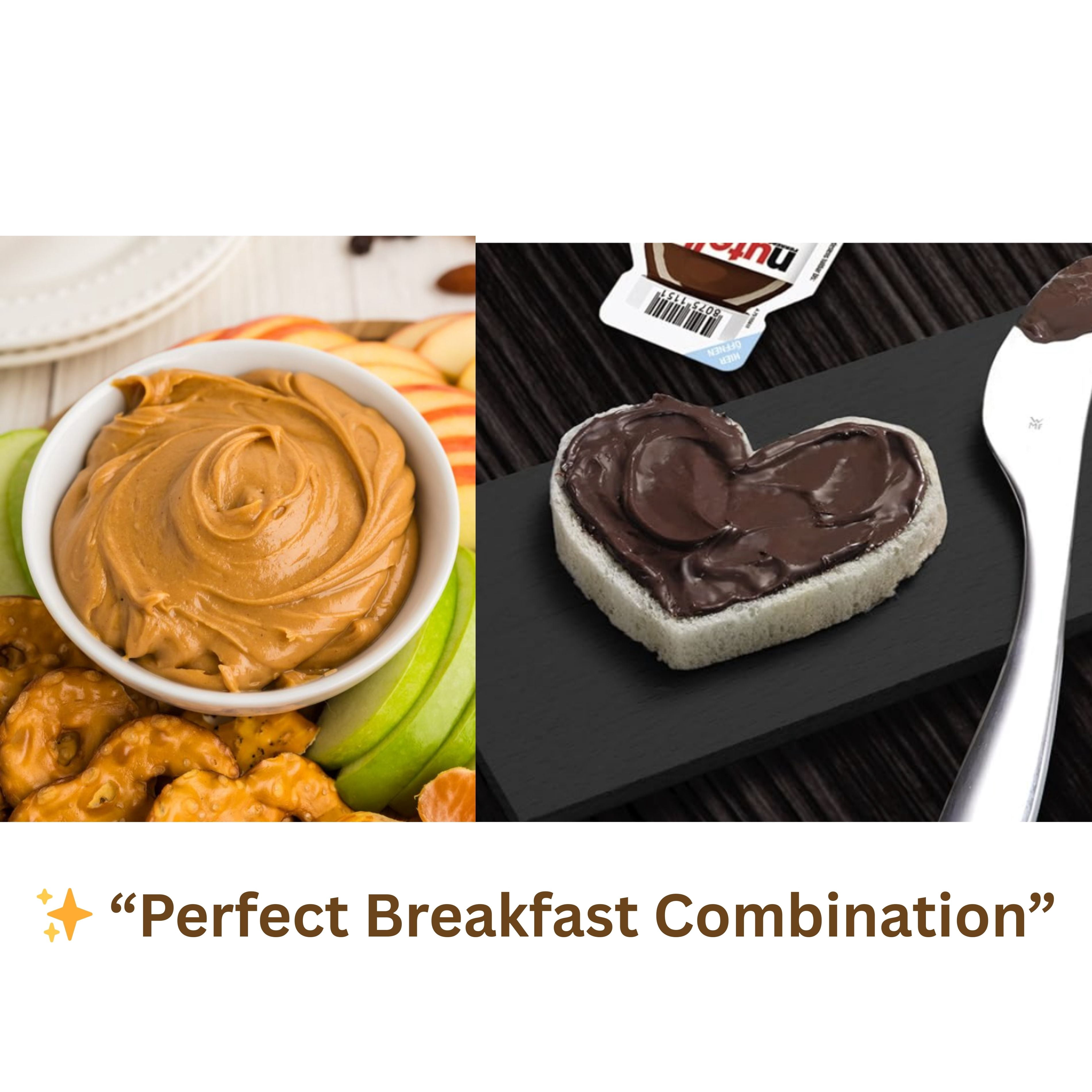 Jif Peanut Butter Cups & Nutella Hazelnut Spread – 40 Single Serve Packets Gift Box