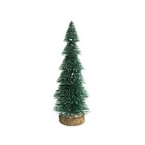 Cheapark Mini Snow-Stained Christmas Tree - Simulated Cedar Tower Design for Tabletop & Window, Festive Decor for Xmas Home Ambiance