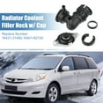 thumbnail image 2 of No.16431-31490/16401-62100 Cuello de llenado del radiador del motor con tapa completamente sellada para Toyota Sienna 07-10 para Lexus RX350 07-09 Tubo de agua del cuello de llenado del refrigerante del radiador superior de plástico Unique Bargains carcasas del termostato del refrigerante del motor, 2 of 7