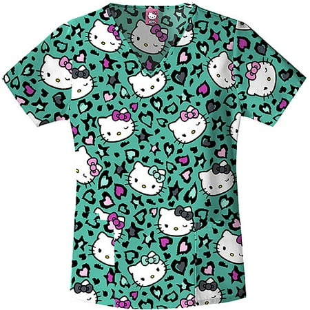 Hello Kitty Stars V-Neck Scrub Top