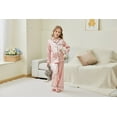 thumbnail image 5 of Aideaone Girls Boys Silk Pajamas Kids 3 Piece Satin PJs Set Button-Down Silky Nightwear Children Sleepwear for 5-12 Years, 5 of 8