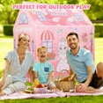 thumbnail image 3 of Super Joy DIY Little Pincess Playhouse Tent for Kids, Washable DIY Graffiti Tent with 12 Color Pens for Indoor Outdoor, Birthday Christmas Gift, 3 of 6