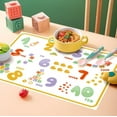 thumbnail image 2 of Disposable Stick-on Placemats for Baby & Kids, Restaurant Table Mats 11.8" x 17" Sticky Place Mats, Toddler Baby Placemat, Animal Alphabet Theme, 2 of 5