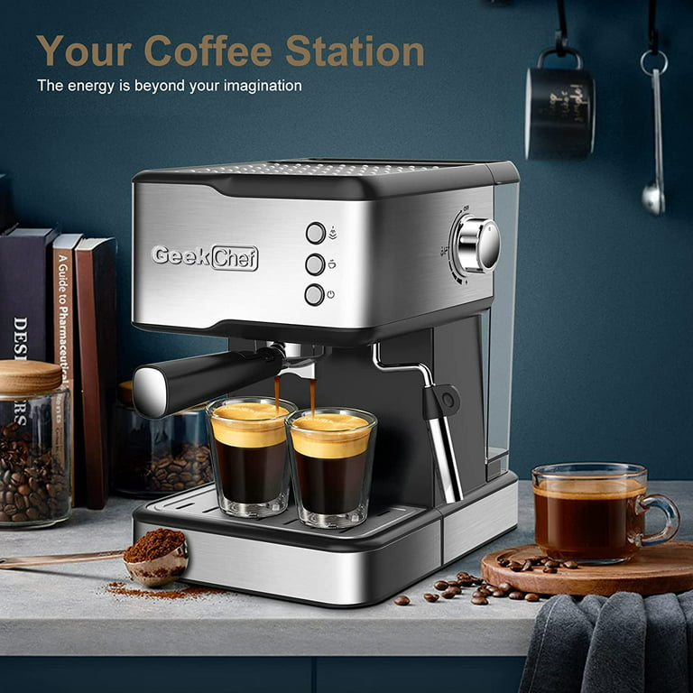  Geek Chef Espresso Machine, 20 Bar Espresso Maker with