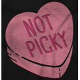 thumbnail image 2 of Not Picky Candy Heart Valentines Day Women's Graphic T Shirt Tees Brisco Brands S, 2 of 5