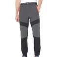 thumbnail image 2 of Men Casual Patchwork Outdoor Pants， Trousers Joggers， Button & Zipper Fly with Belt， Straight Leg Loose Fit， Lightweight Breathable， Hiking Work Daily， Summer | AESTIVO,Gray XL, 2 of 6