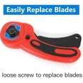 thumbnail image 6 of Rotary Cutter with 1.8inch Blades, Ergonomic Rotary Cutter with Safety Lock for Fabric, Leather, Sewing, Blanket, Fabric Cutter Wheel Perfect for Left & Right Hand, 6 of 7