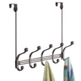 thumbnail image 6 of mDesign Closet Over Door/Wall Mount 10 Hook Storage Organizer Rack, Bronze, 6 of 7