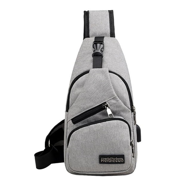 Bolsa de para hombre de moda Bolsa de mensaje de cuerpo cruzado causal al gris Zulema Bolsos de moda para hombres