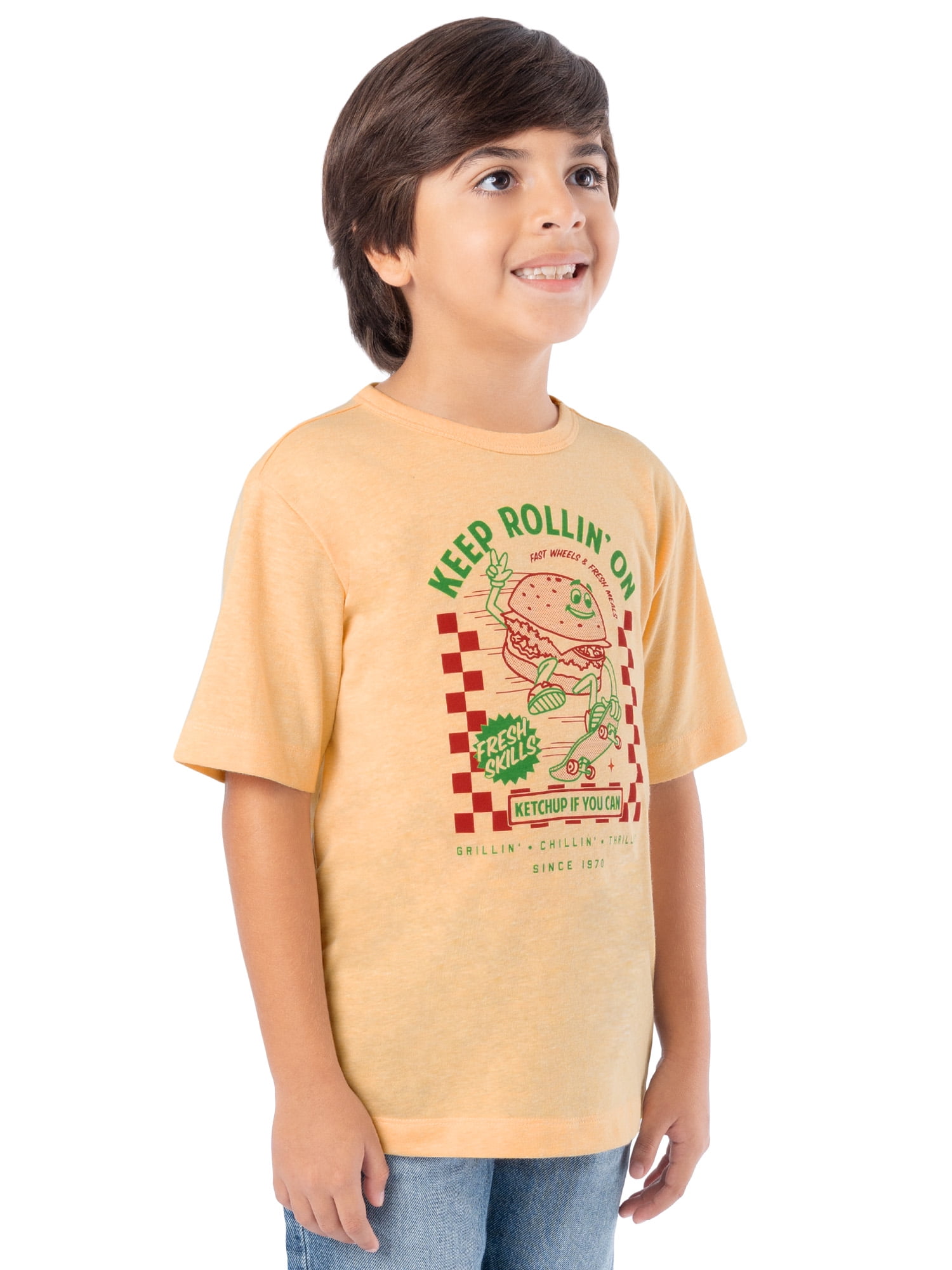 Wonder Nation Boy's Short Sleeve Elevated Graphic T-Shirt, Sizes 4-18 & Husky