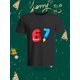 thumbnail image 1 of Creative Number 67 Fruit Cake Pattern T - Shirt Fashion Personality Simple Versatile Casual Short - sleeve Top This T - shirt features a unique design with the number 67 made up of a kiwi fruit and a, 1 of 6
