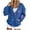 Blue, variant on Womens Casual Long Sleeve Sweatshirt Jacket Open Front Button Down Outerwear with Breast Cancer Awareness Ribbon Print WineS