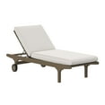 thumbnail image 5 of Saratoga Outdoor Patio Teak Chaise Lounge Chair in Weathered Gray White, 5 of 10