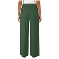 thumbnail image 4 of cocolona Womens Summer Casual Loose Linen Pants Elastic Waist Straight Wide Leg Beach Vacation Pants with Pockets, 4 of 5