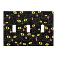 thumbnail image 2 of Haosy Light Switch Cover Plate 2 Gang Electrical Outlet Covers Cartoon Black Cats Decorate Wall Plate 4.56”x4.48”, 2 of 8