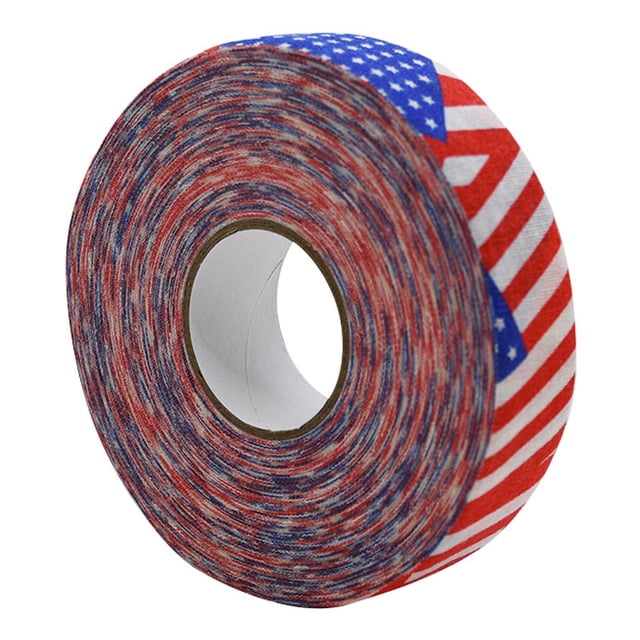 Almencla 2.5Cmx25M Ice Hockey Cloth Tape Protector Cover Wrap Wear Resistant Tape Flag Red