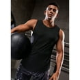 thumbnail image 3 of Y.F.H sunbest Men's Black Gym Tank Top Workout Muscle Sleeveless Shirts for Fitness Training Dry Fit Lightweight,2XL, 3 of 5