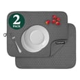 thumbnail image 1 of Cuisinart Tapetes Para Secar Platos Para Encimera De Cocina - (2) Tapetes Para Secar Platos Ultra Absorbentes Xl De 18.0 X 24.0 In, Plegables, Lavables A Máquina, De Secado Rápido (Cuadros En Cascada), 1 of 5