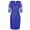 Blue, variant on Ladies Dresses Plus Size Women Lace Short Sleeve Midi Dress Ladies Cocktail Evening Party Dress Mid-Length(Red,XL)
