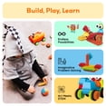 thumbnail image 3 of PicassoTiles Magnetic Tiles for Kids – 116PCS Hedgehog Playset STEM Building Blocks Educational Toy, 3 of 13