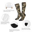 thumbnail image 4 of Women's Knee High Socks Green Army Camouflage Thermal Soft Knee Long Socks, 4 of 7