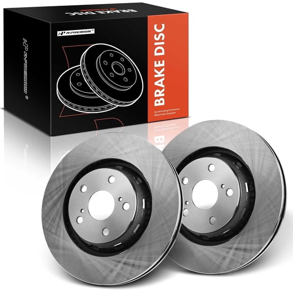 A-Premium Front Disc Brake Rotors Set Compatible with Toyota Venza 2009 2010 2011 2012 2013 2014 2015 2016 2.7L 3.5L