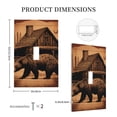 thumbnail image 3 of Rustic Lodge Cabin Bear Southwestern Vintage Single Toggle Wall Plate 1 Gang Decorative Electrical Outlet Light Switch Cover Switchplate, 3 of 5