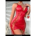 thumbnail image 3 of Ropa interior sexy estilo Europa y Estados Unidos, falda divertida de cuerda de charol para mujer con tirantes huecos, 3 of 6