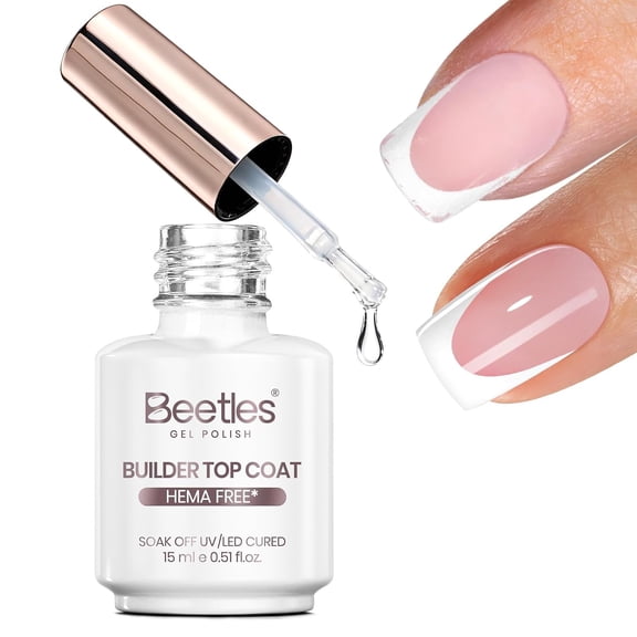 Beetles Builder Top Coat Gel Polish HEMA & TPO Free 1Pcs 15ml