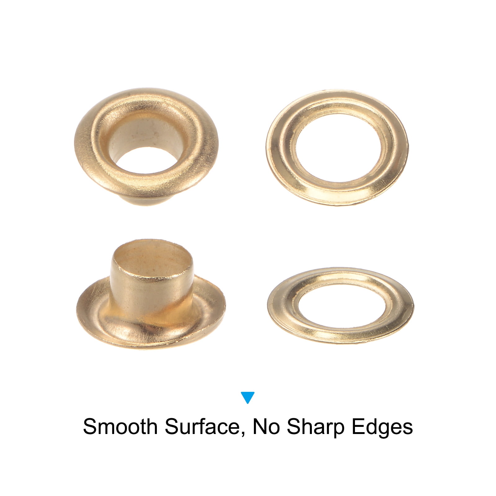 4 Colors Grommet Tool Kit 100 Sets 5mmx10mm Dia Copper Grommets Eyelets with 3pcs Install Tools