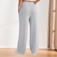 thumbnail image 5 of Pantalones de chándal informales con cordón, ajuste holgado, conjunto diario con bolsillos para mujer Ygjytge Gris claro T M para Mujer, 5 of 5