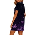 thumbnail image 7 of Yeaiivve Button Down Nightgowns for Women Cute Bow Print Short Sleeve Nightshirts Boyfriend Shirt Sleepdress Soft Pajama Dress Multicolor,L, 7 of 7