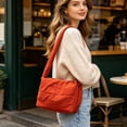 thumbnail image 5 of AYktou Crossbody Bag for Women, Padded Messenger Bag Solid Color Puffy Shoulder Bag Nylon Quilted Tote Bag Large Capacity Commute Travel Sling Bag for Outing Shopping Strolling, 5 of 8