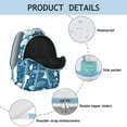 thumbnail image 4 of Blue Watercolor Whale and Dolphin Backpack Durable Waterproof School Bag with Abstract Ocean Sea Life Pattern, Adjustable Straps, Breathable Padding for School and Outdoors, 4 of 6