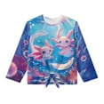 thumbnail image 4 of Garronmavis Pink Axolotls Girls Long Sleeve T-Shirts Size 5-6 Soft Kids Teens Casual Athletic T-Shirts Versatile Crewneck Loose Fit Tee Tops Fashion Girls Long Sleeve Crew Neck Top, 4 of 7