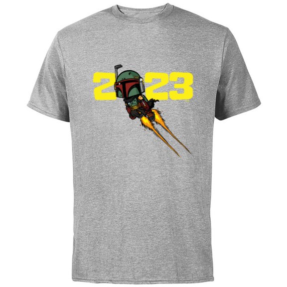 Star Wars Boba Fett Jetpack Blast-Off 2023 - Short Sleeve Cotton T-Shirt for Adults - Customized-Athletic Heather