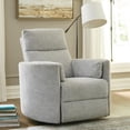 thumbnail image 2 of Pemberly Row Fabric Power Swivel Glider Recliner Chair in Mineral White, 2 of 9