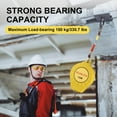 thumbnail image 3 of Kagrote 32 FT Fall Arrester Roofing Lifeline with Automatic Retractable Tether, Double Self-Locking Safety Harness for Construction, 3 of 9