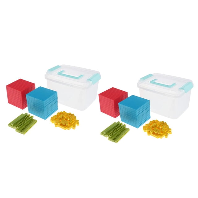 242x Caja de juguetes para bebés de educación temprana Base Diez habilidades Ayudas de aprendizaje Arrancador Macarena Bloques numéricos cognitivos matemáticos