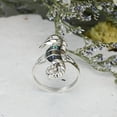 thumbnail image 3 of Charming Tropical Seahorse Inlay Abalone Shell .925 Silver Band Ring for Female Anniversary Size -7, 3 of 6